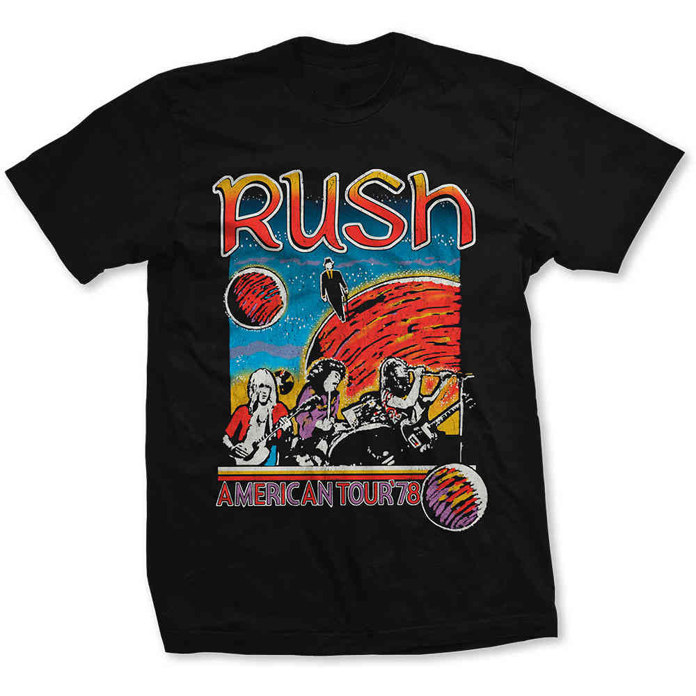 Rush - US Tour 1978 Heren Tshirt - Zwart